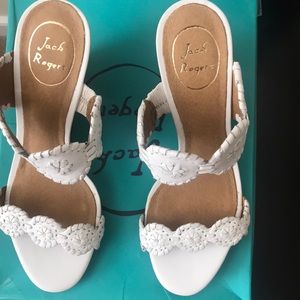 New Jack Roger White Luccia Sandals